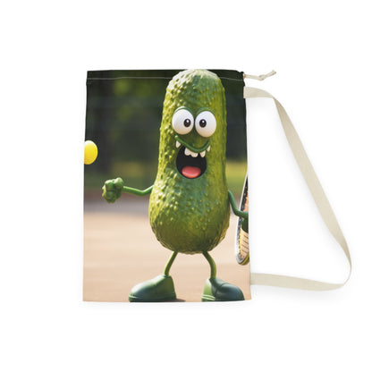 Pickle Playing Pickleball: Serve, Paddle, Game - Court Sport - Laundry Bag