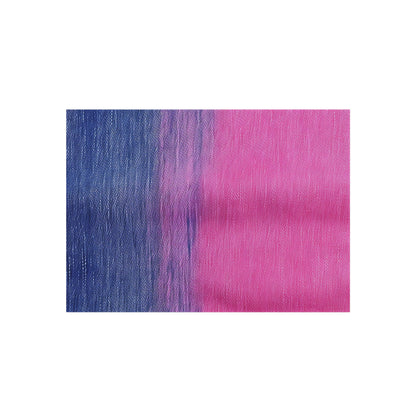 Dual Delight: Half-and-Half Pink & Blue Denim Daydream - Outdoor Rug