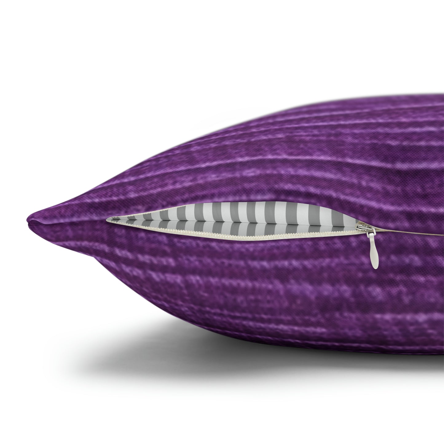 Violet/Plum/Purple: Denim-Inspired Luxurious Fabric - Spun Polyester Square Pillow Case