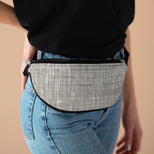 Silver Grey: Denim-Inspired, Contemporary Fabric Design - Fanny Pack