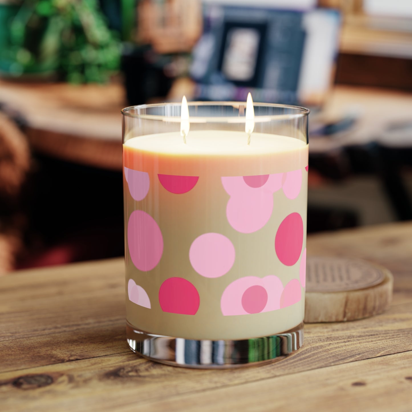 Dot Glass Pink Scented Candle - Full Glass, 11oz