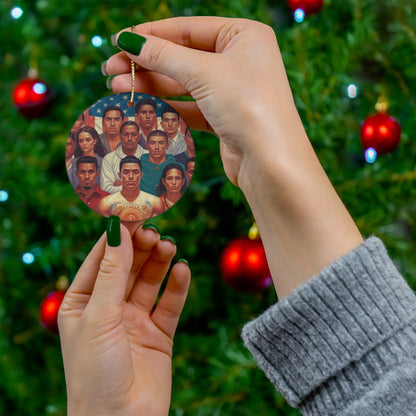 Latino Pride - Hispanic Heritage Month - Latin Roots - Mexican Heritage - Empower Latina - Celebrate Hispanic Unity - Ceramic Ornament, 4 Shapes