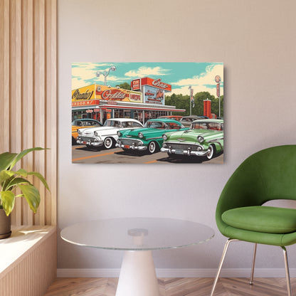 1950s Classic Car Collection Retro Artwork - Metal Art Sign