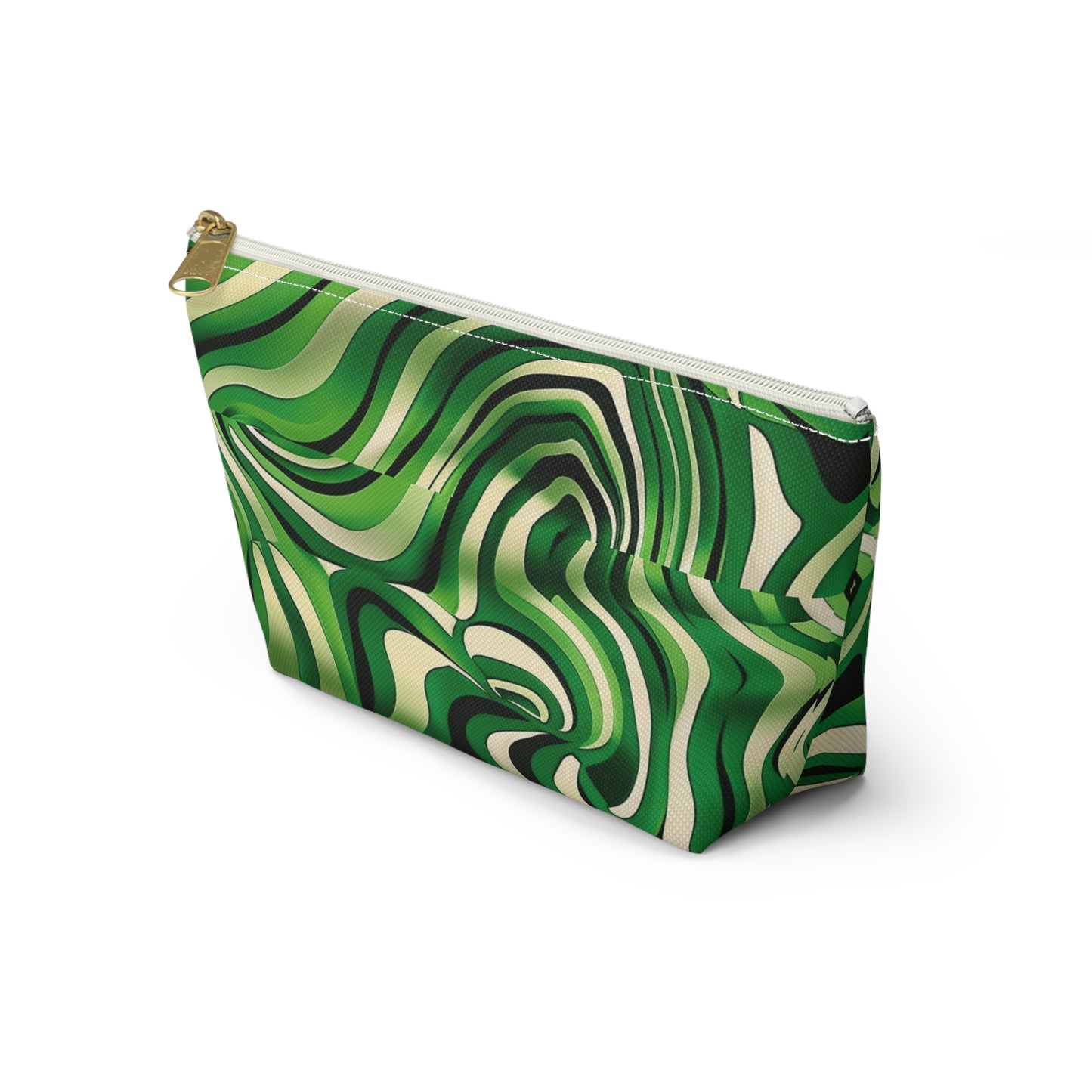 Disco Zebra Green - Accessory Pouch w T-bottom