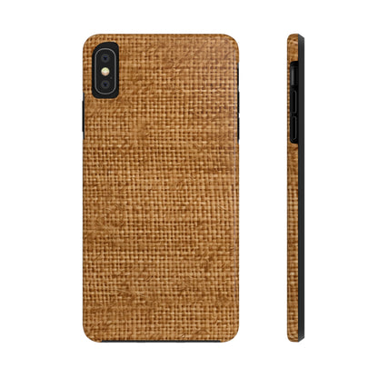 Light Chocolate: Denim-Inspired Elegant Fabric - Tough Phone Cases