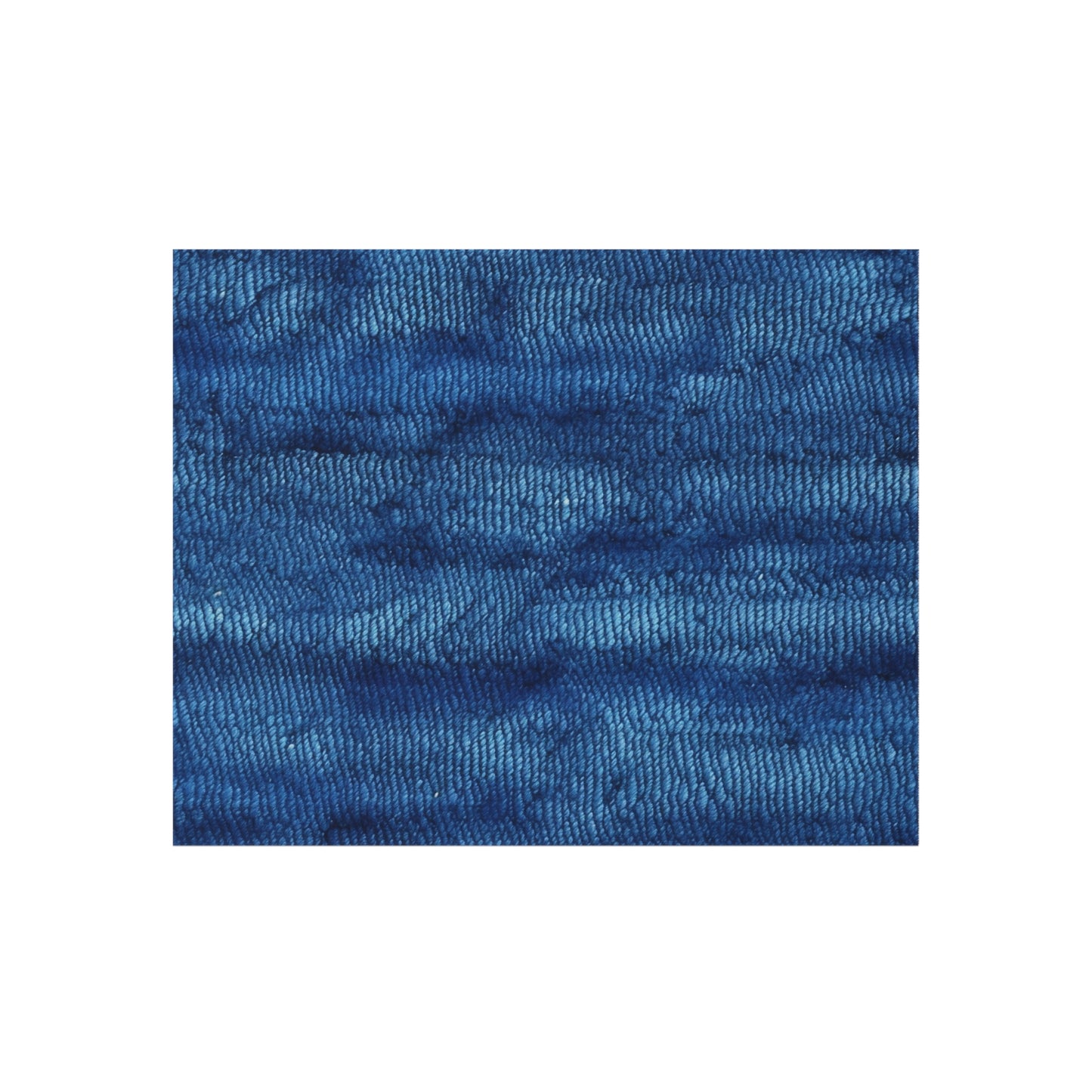 Blue Spectrum: Denim-Inspired Fabric Light to Dark - Outdoor Rug