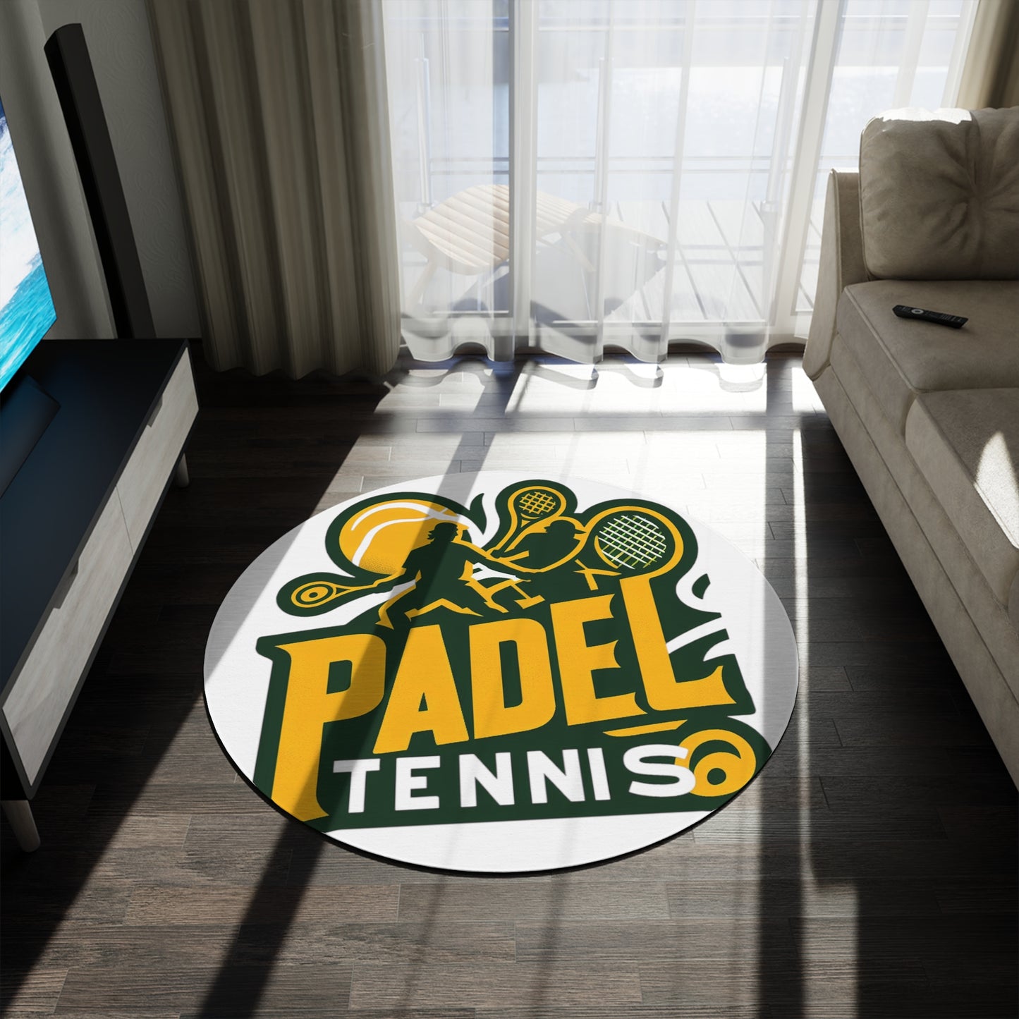 Padel Tennis, Round Rug