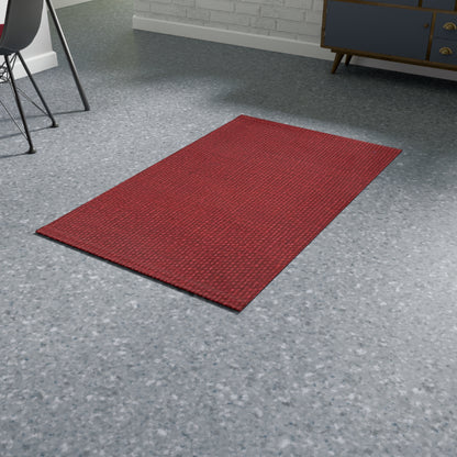 Bold Ruby Red: Denim-Inspired, Passionate Fabric Style - Dobby Rug