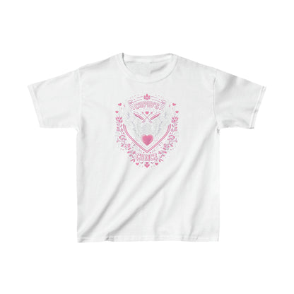 Cupids Choice Crest with Heart and Wings - Love and Romance Valentine Themed - Kids Heavy Cotton™ Tee