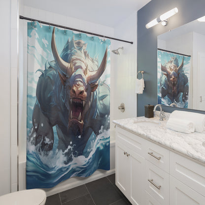 Bull Shark Fusion: Water Fantasy - Hybrid Ocean Marine Animal - Shower Curtains