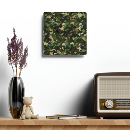 Classic Camo Acrylic Wall Clock