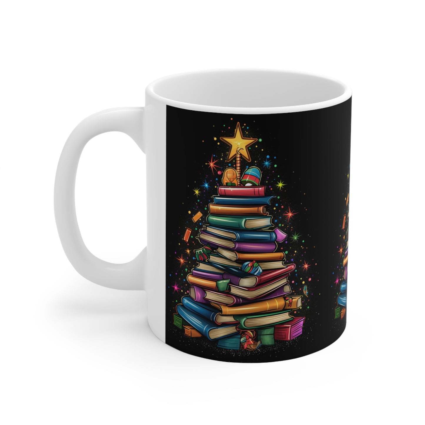 Christmas Book Tree - Ceramic Mug 11oz