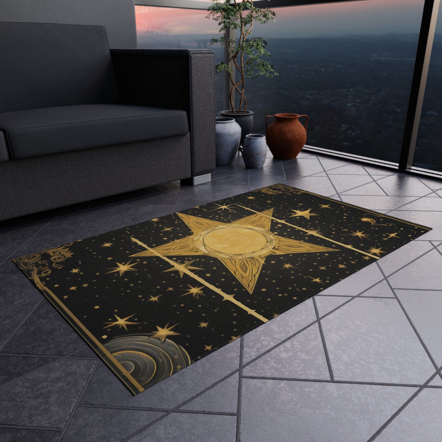 The Star Tarot Card - Symbol of Faith and Optimism - Outdoor Rug