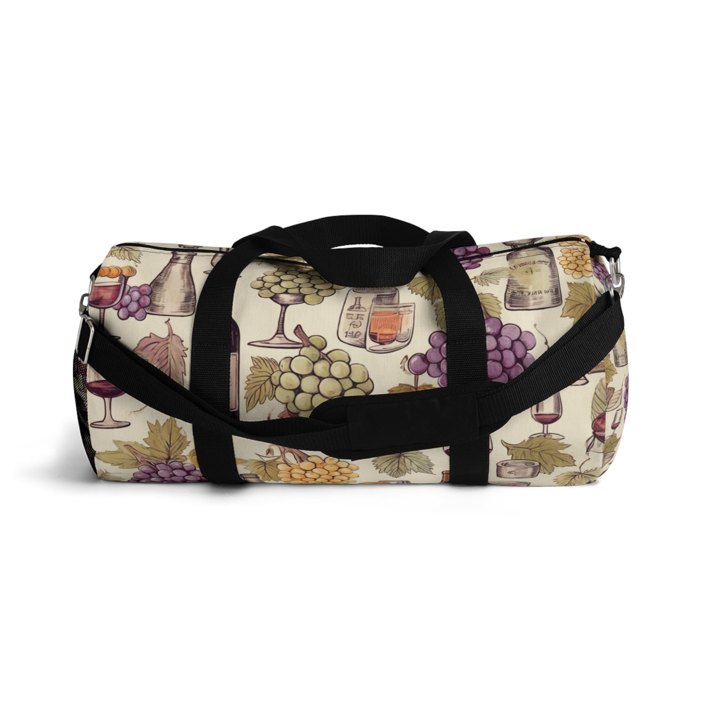 Wine Lovers Theme: Varieties of Wine, Grapes & Vineyards Design Duffel Bag