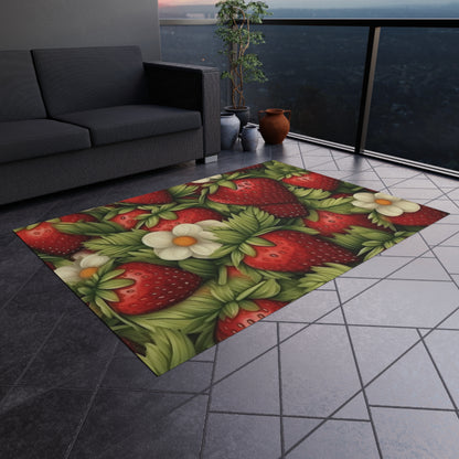 Strawberry Euphoria: The Ultimate Guide to Celebrating Life's Sweetest BerryOutdoor Rug