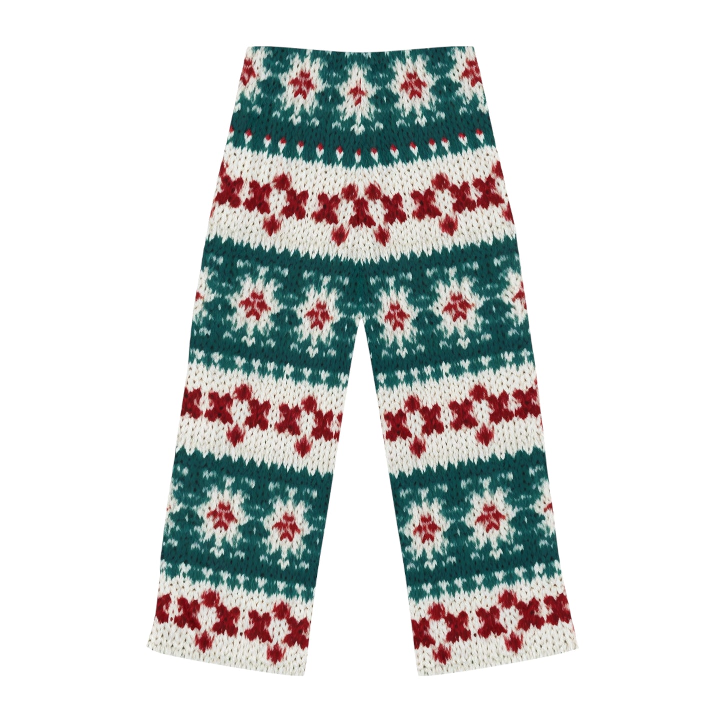 Vacaciones de ganchillo de punto navideño, patrón festivo de Navidad, temporada de invierno - Pantalones de pijama para mujer (AOP)