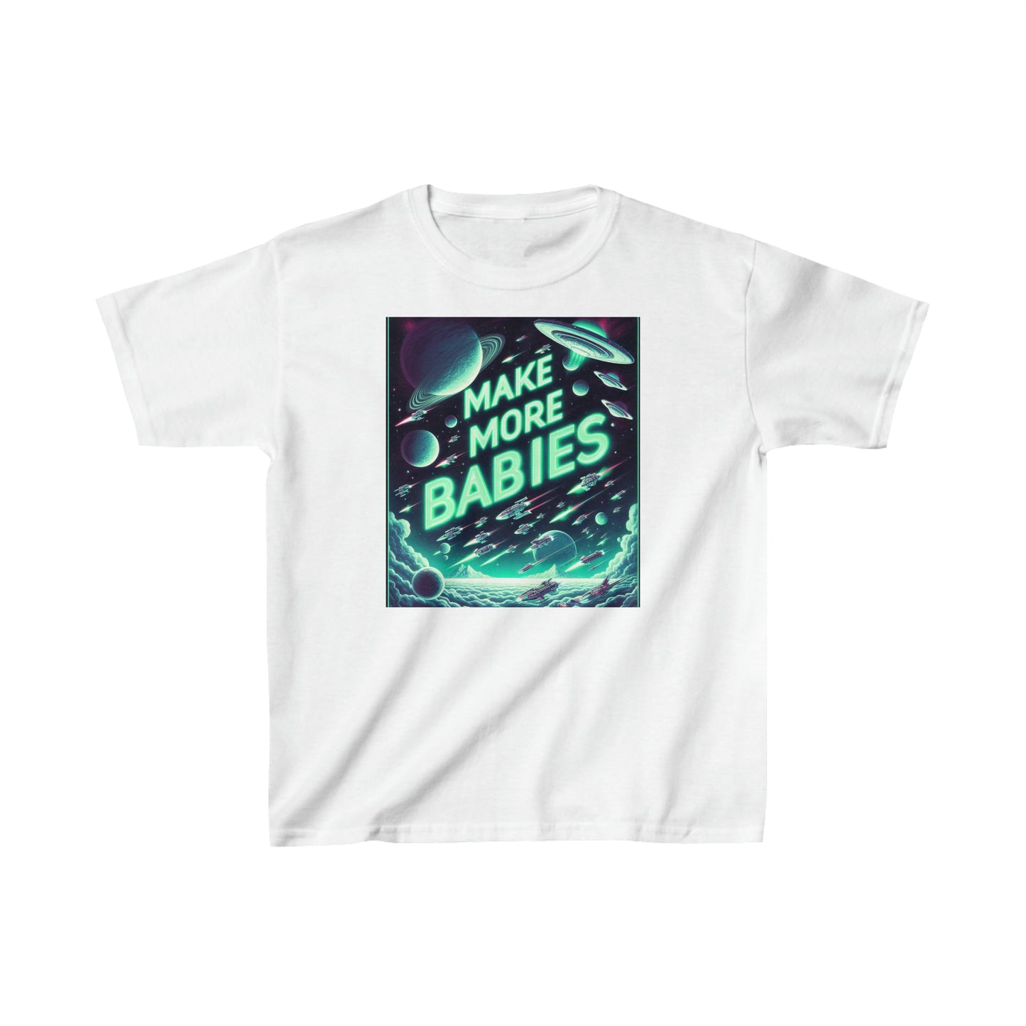 Make More Babies - X Galactic Space Musk - Kids Heavy Cotton™ Tee