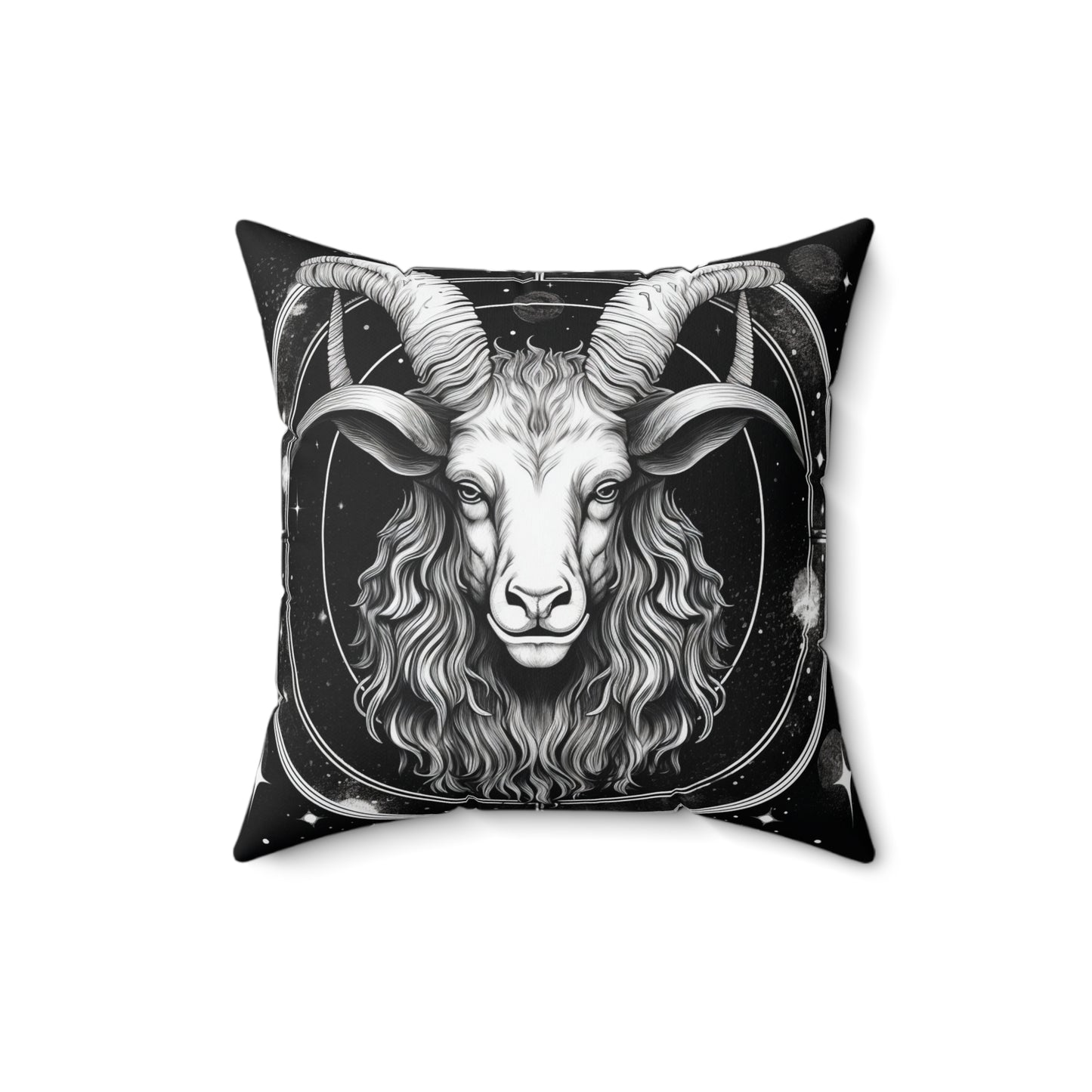 Zodiaco Capricornio, diseño de cabra marina, elemento tierra, almohada cuadrada de poliéster hilado 