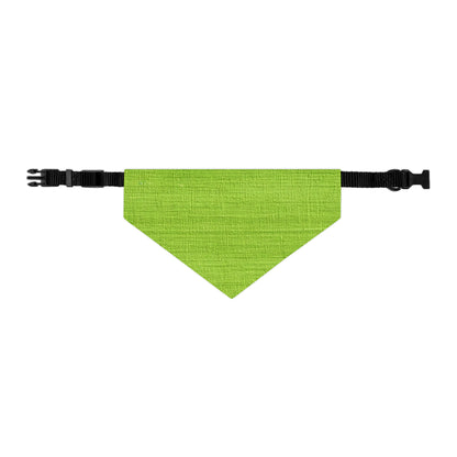 Lush Grass Neon Green: Denim-Inspired, Springtime Fabric Style - Dog & Pet Bandana Collar