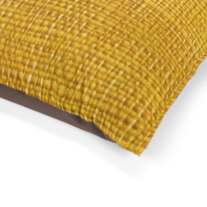 Radiant Sunny Yellow: Denim-Inspired Summer Fabric - Dog & Pet Bed