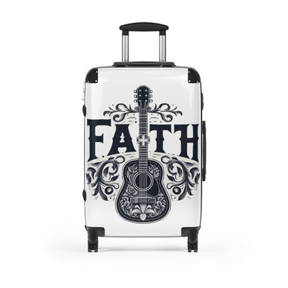 Guitar Cross Faith - Christian Gift, Love and Grace, Faithful, Jesus - Suitcase