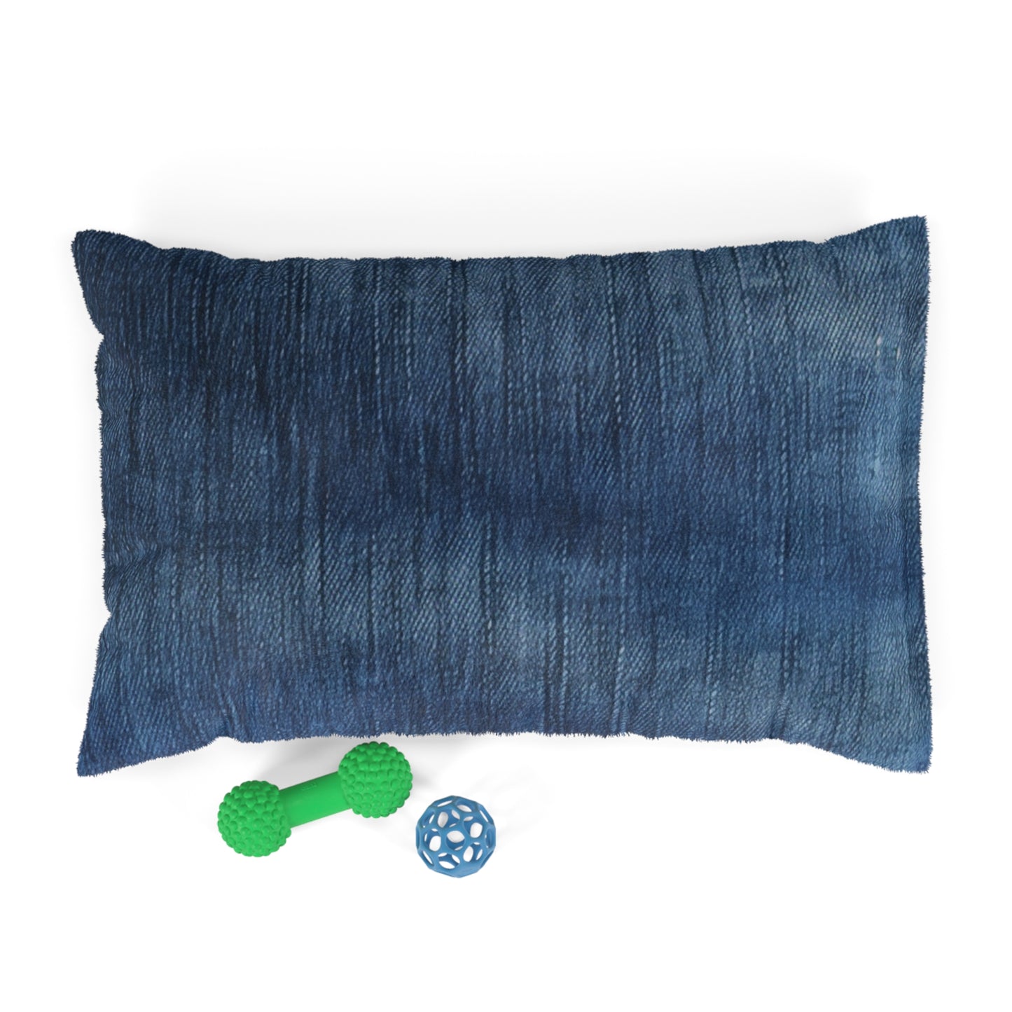 Indigo Splash: Washed Denim Reverie in Deep Blue -  Dog & Pet Bed