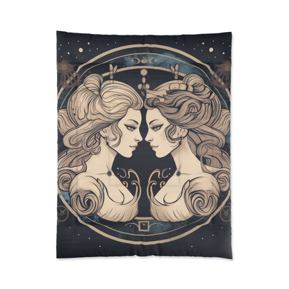 Duality of Gemini - Expressive Twins Zodiac Astrology - Comforter