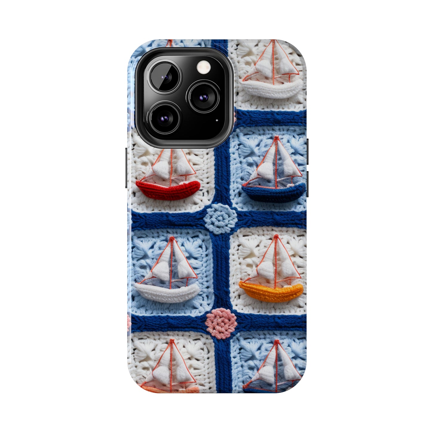 Crochet Boat Ship Sea Vessel Ocean Beach Travel Yacht Design - Tough Phone Cases