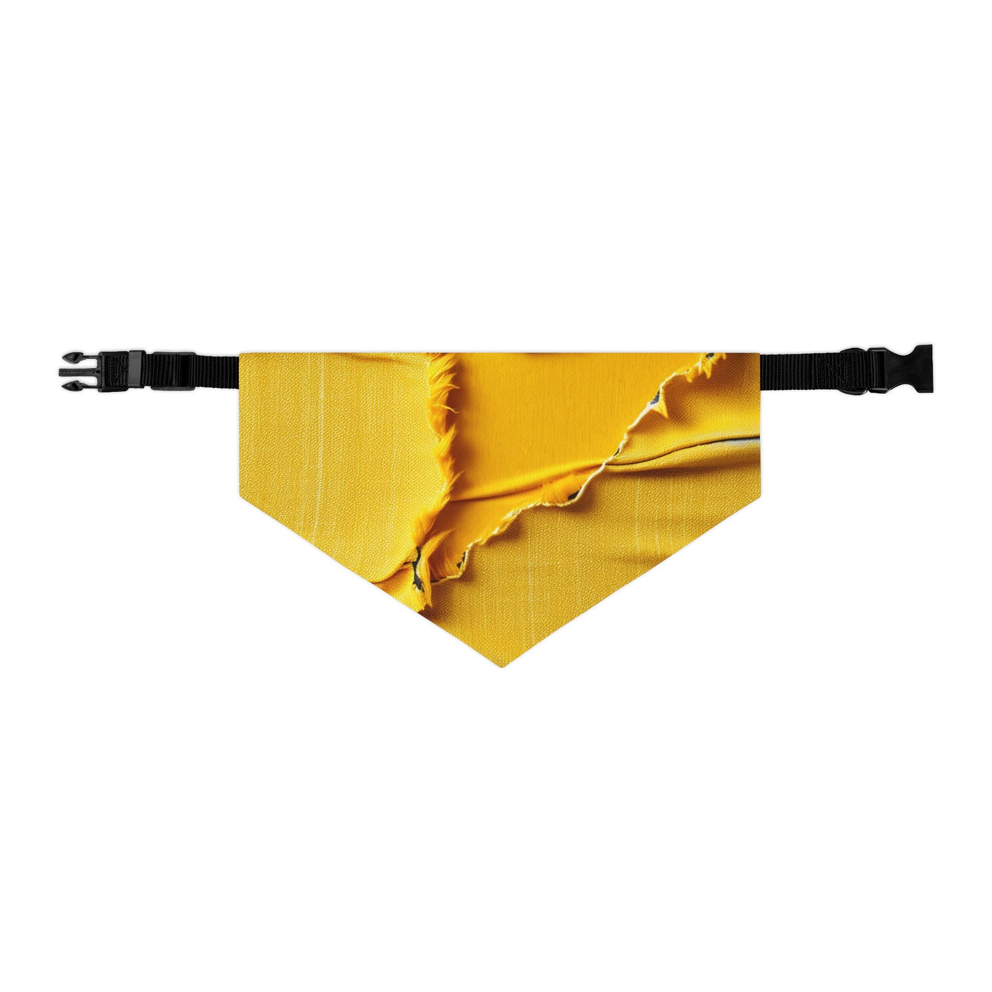 Banana Yellow Lemon: Bold Distressed, Denim-Inspired Fabric - Dog & Pet Bandana Collar