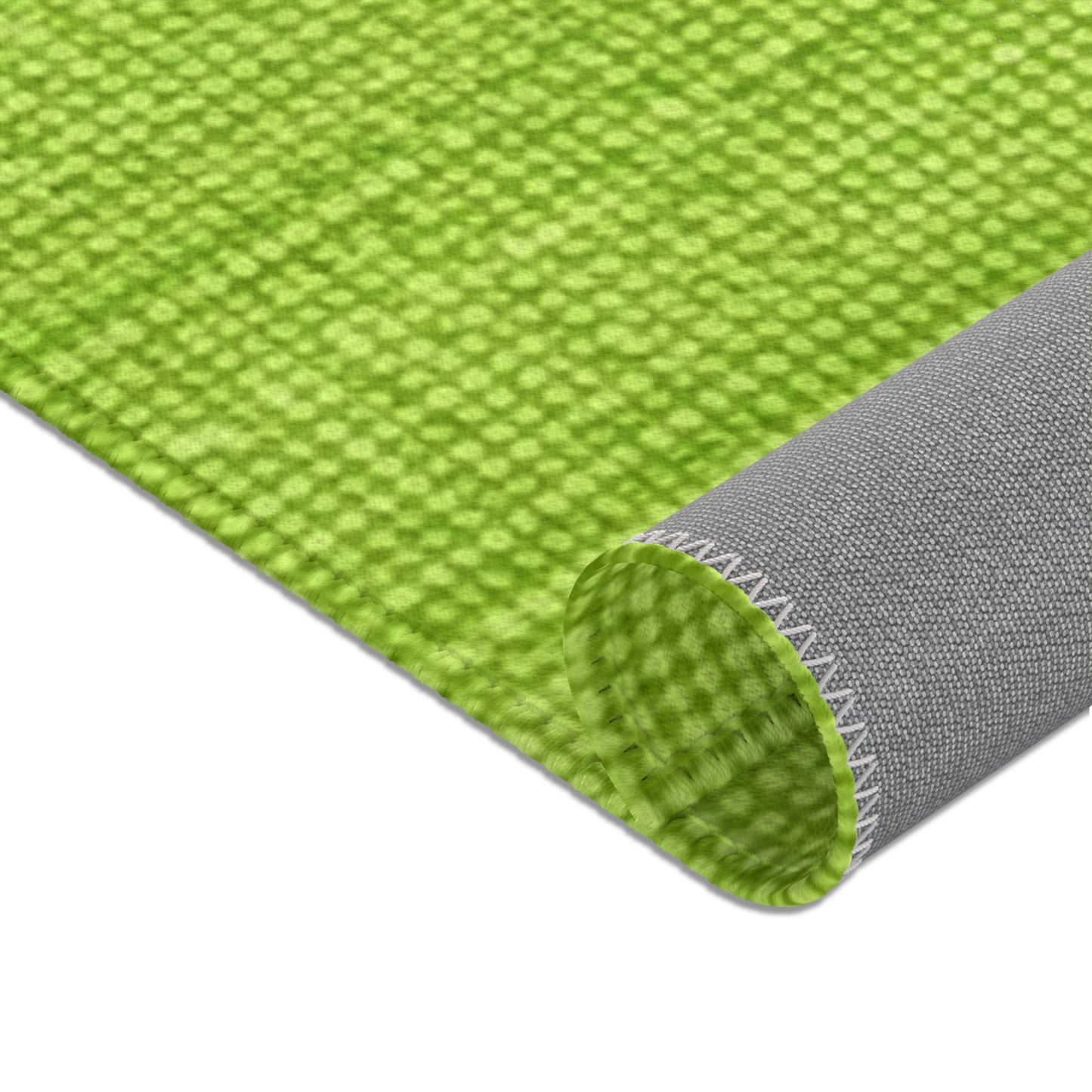 Lush Grass Neon Green: Denim-Inspired, Springtime Fabric Style - Area Rugs