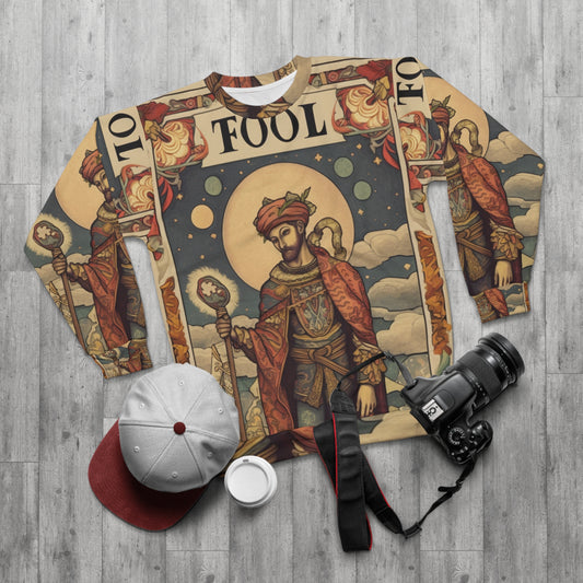 Tarot Expresivo - Símbolo de lectura artística de la carta 'El Loco' - Sudadera unisex (AOP) 