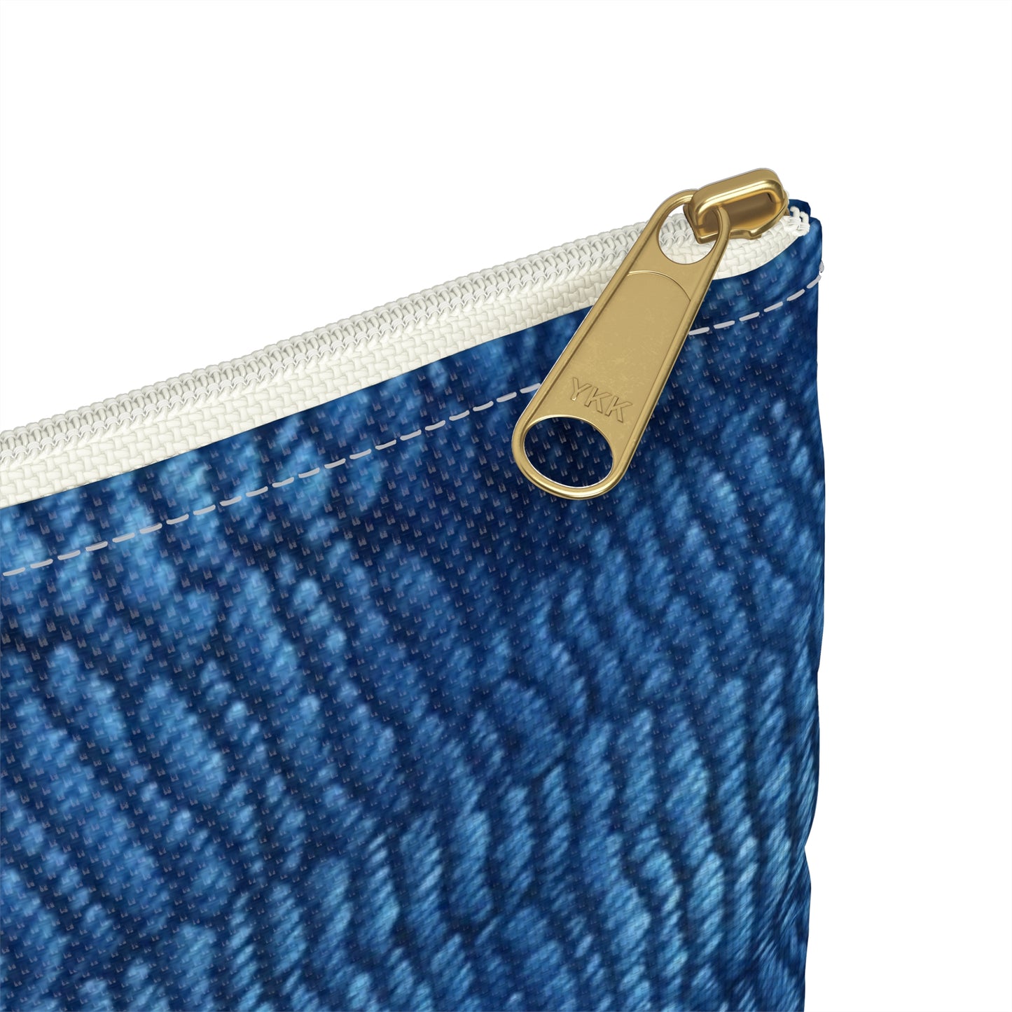 Blue Spectrum: Denim-Inspired Fabric Light to Dark - Accessory Pouch