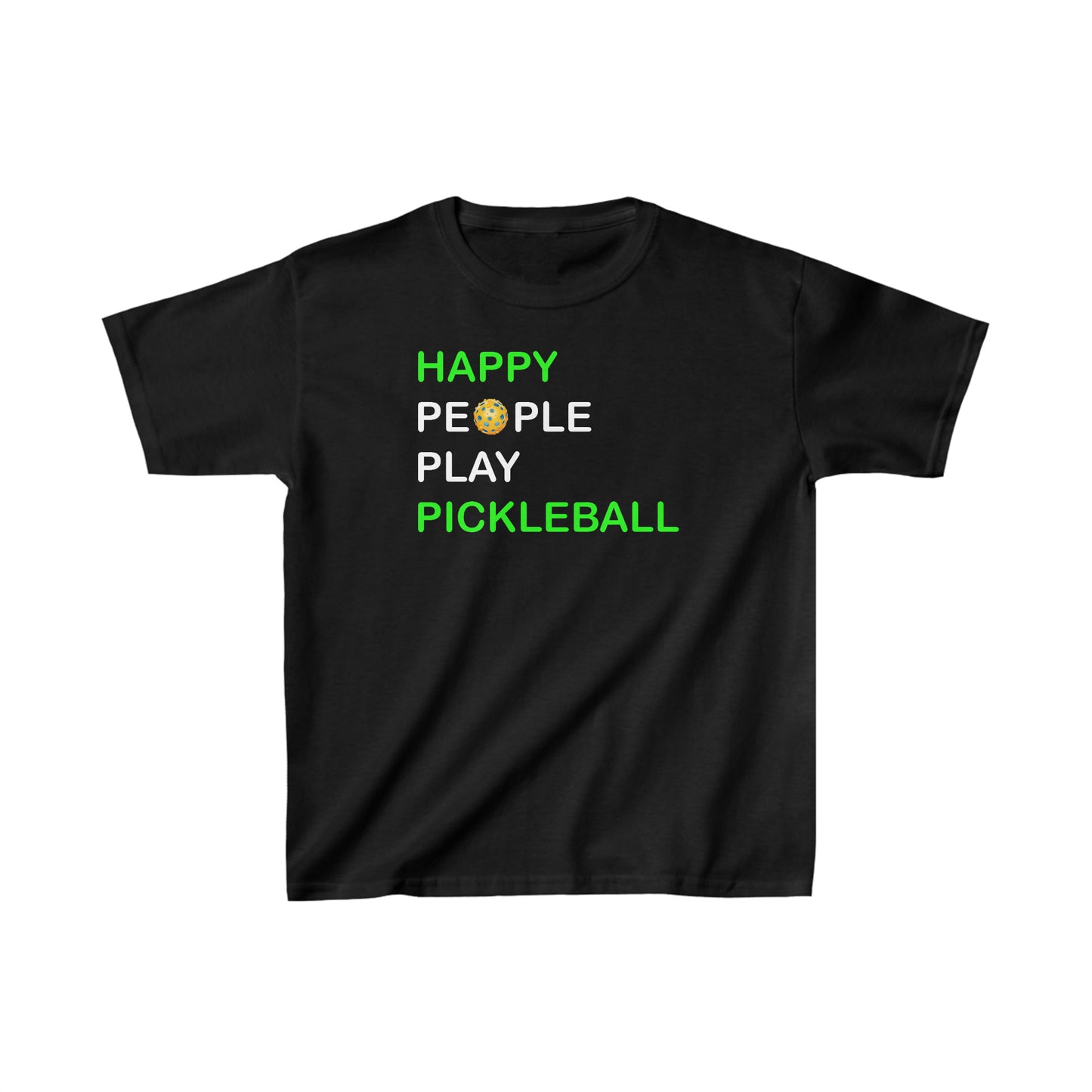 Gráfico del juego deportivo Happy People Play Pickleball - Camiseta para niños Heavy Cotton™ 