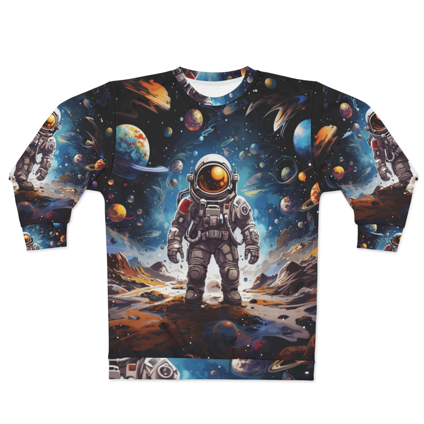 Viaje Galáctico: Viaje de Astronauta en Exploración Cósmica de Estrellas Celestiales - Sudadera Unisex (AOP)