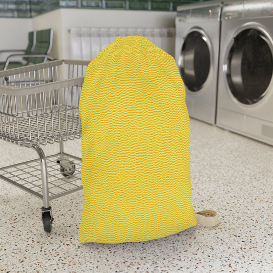 Sunshine Yellow Lemon: Denim-Inspired, Cheerful Fabric - Laundry Bag