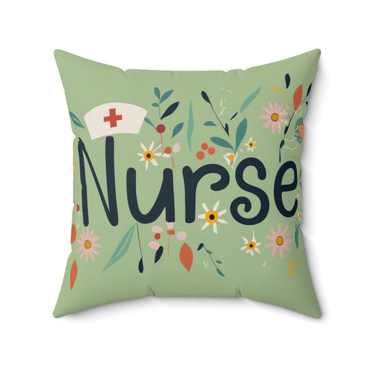 Cottagecore Nurse Gift - Spun Polyester Square Pillow