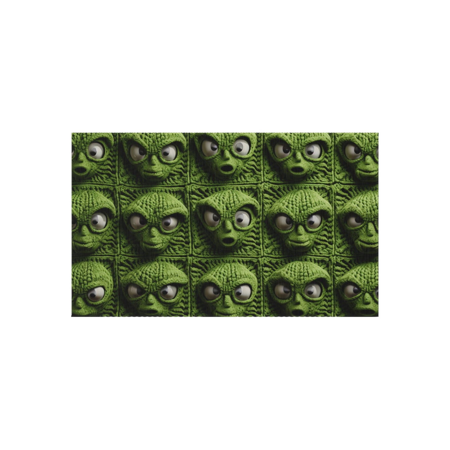 Alien Granny Square Crochet - Galacitc Space Sci fi Fantasy Theme - Outdoor Rug