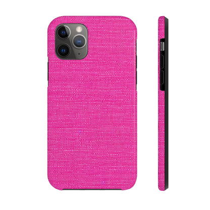 Hot Neon Pink Doll Like: Denim-Inspired, Bold & Bright Fabric - Tough Phone Cases