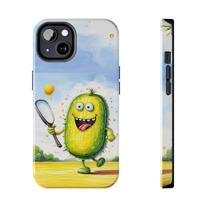 Pickleball Sport: Athletic Pickle Playing Game with Net and Paddle - Tough Phone Cases