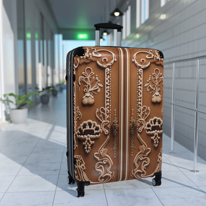 Ornate Gingerbread Carved Wood Door - Suitcase