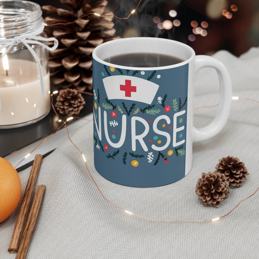 Enfermera Navidad - Taza de Cerámica 11oz 