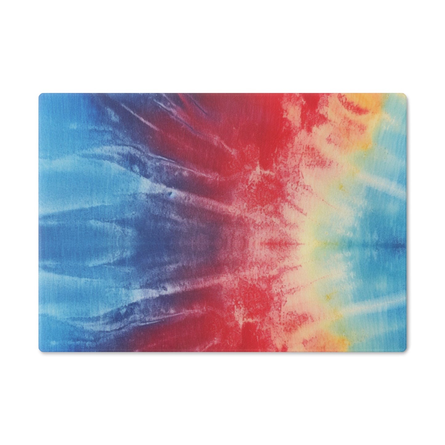 Rainbow Tie-Dye Denim: Vibrant Multi-Color, Fabric Design Spectacle - Cutting Board