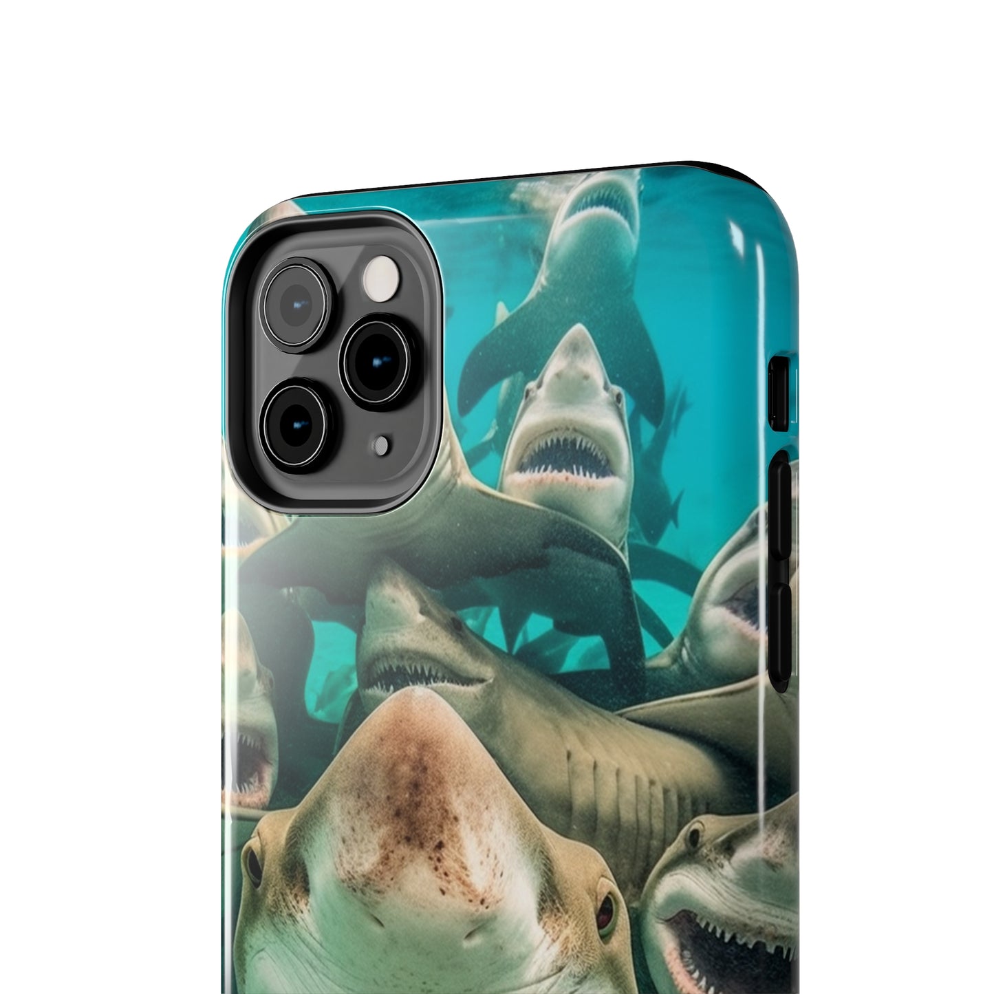 Laughing Lemon Sharks: Joyful Sea Jaws Ocean Deep - Tough Phone Cases