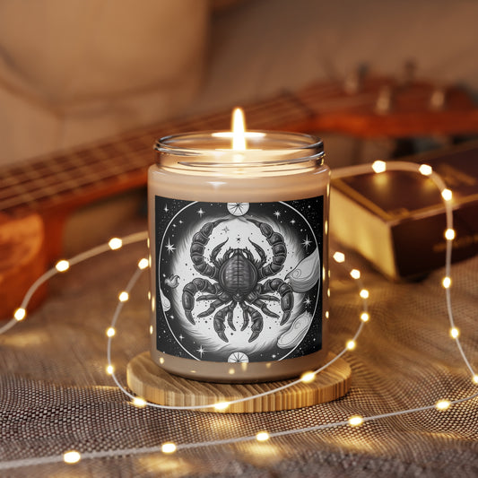 Scorpio Zodiac Personalized Candle - Vegan Soy Coconut Wax - Hand-Poured in the USA - Cinnamon Stick, 9oz