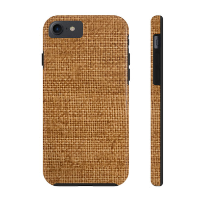 Light Chocolate: Denim-Inspired Elegant Fabric - Tough Phone Cases