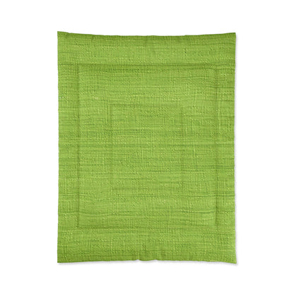 Lush Grass Neon Green: Denim-Inspired, Springtime Fabric Style - Comforter