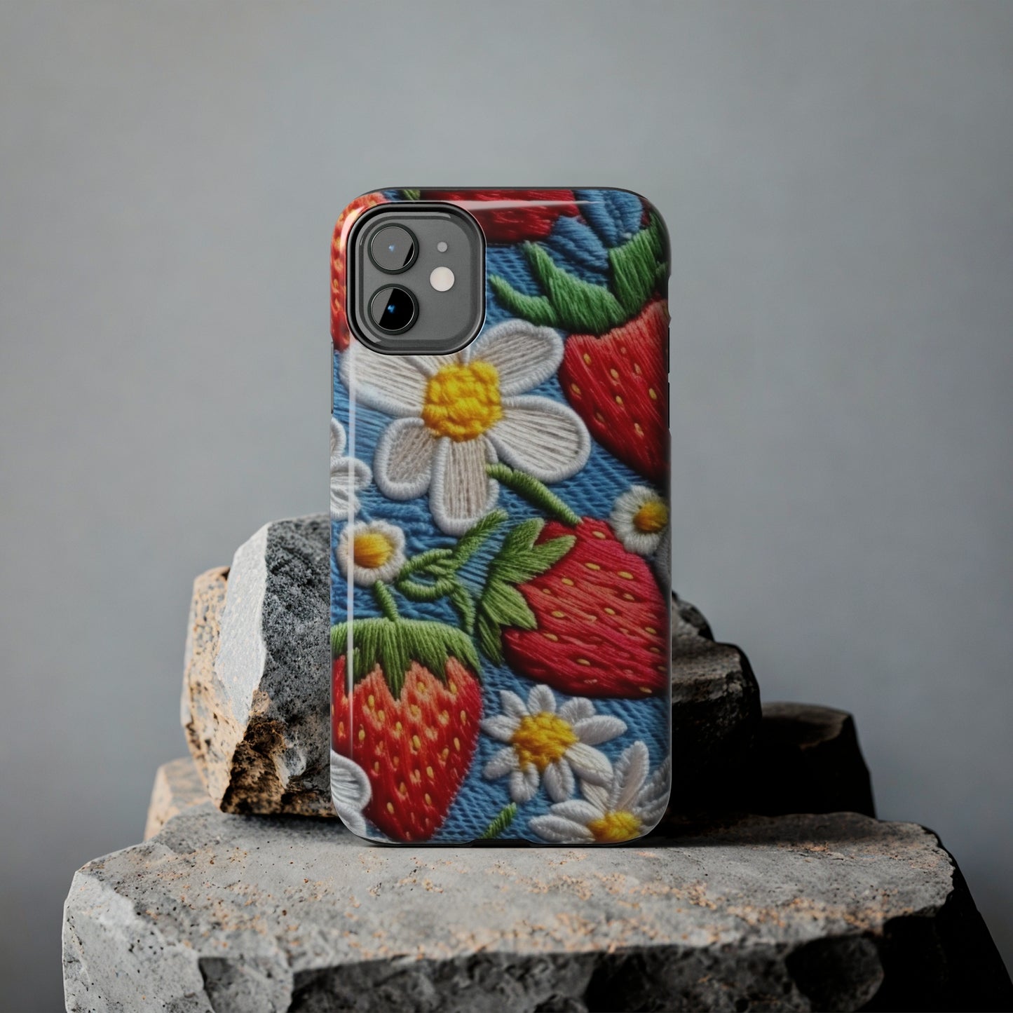 Orchard Berries: Juicy Sweetness from Nature's Garden - Fresh Strawberry Elegance - Tough Phone Cases