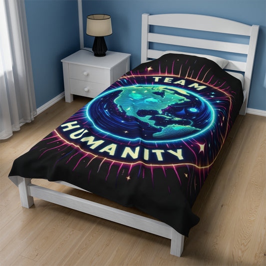 Team Humanity - Velveteen Plush Blanket