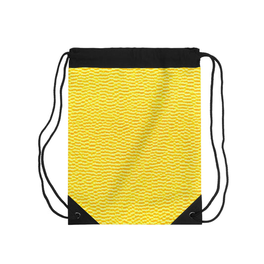 Sunshine Yellow Lemon: Denim-Inspired, Cheerful Fabric - Drawstring Bag
