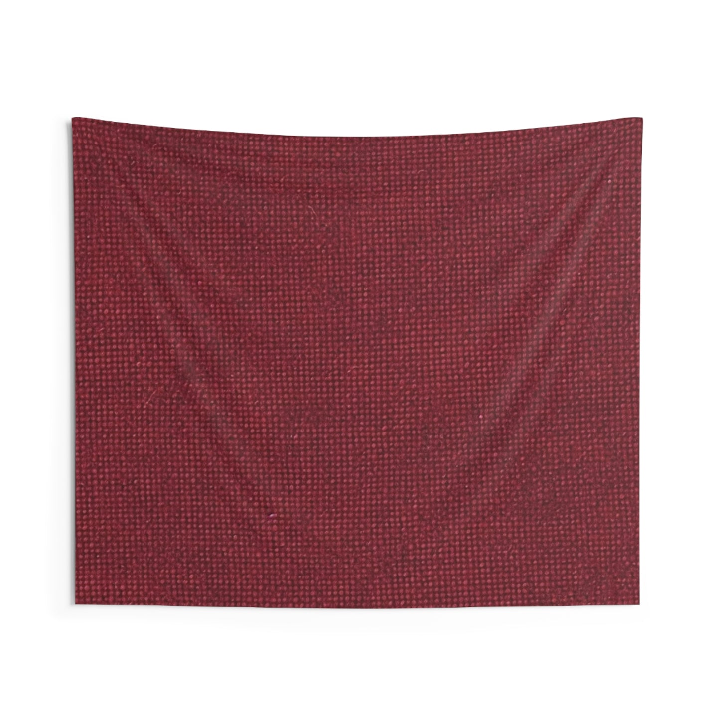 Seamless Texture - Maroon/Burgundy Denim-Inspired Fabric - Indoor Wall Tapestries